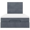 vidaXL Osmanský rám postele s matracemi tmavě šedá 120x200cm samet