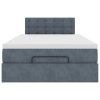 vidaXL Osmanský rám postele s matrací tmavě šedá 120x200cm samet