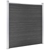 vidaXL Set plotového dílce WPC 1391 x 186 cm černý