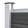 vidaXL Set plotového dílce WPC 1391 x 186 cm černý