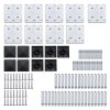 vidaXL Set plotového dílce WPC 1391 x 186 cm černý