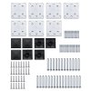 vidaXL Set plotového dílce WPC 965 x (105–186) cm černý
