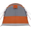 vidaXL Kempingový stan tunel pro 3 osoby šedý a oranžový nepromokavý