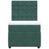 vidaXL Box spring postel s matrací tmavě zelená 90x200 cm samet