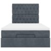 vidaXL Osmanský rám postele s matracemi tmavě šedá 120x200cm samet