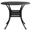 vidaXL 5dílný bistro set litý hliník černý