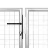 vidaXL Zahradní brána ocel 400 x 150 cm stříbrná