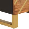 vidaXL Skříň hnědá a černá 40x33,5x110 cm masivní mangovníkové dřevo