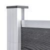 vidaXL Zahradní plot WPC 1218 x 186 cm šedý