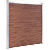 vidaXL Plotová sada WPC 7 čtvercových + 1 šikmý díl 1311x186 cm hnědá