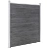 vidaXL Plotová sada WPC 3 čtvercové + 1 šikmý díl 619 x 186 cm šedá