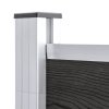 vidaXL Zahradní plot dřevoplast 180 x 186 cm šedý