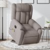 vidaXL Elektrické zvedací masážní polohovací křeslo taupe textil