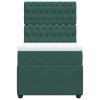 vidaXL Box spring postel s matrací tmavě zelená 100x200 cm samet