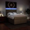 vidaXL Box spring postel s matrací cappuccino 140x200 cm umělá kůže
