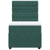 vidaXL Box spring postel s matrací tmavě zelená 100x200 cm samet