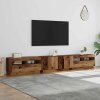 vidaXL TV stolek s LED old wood 260x35x40 cm kompozitní dřevo