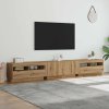 vidaXL TV stolek s LED dub artisan 260x35x40 cm kompozitní dřevo