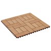 vidaXL 22 ks terasové dlaždice 30 x 30 cm 2 m² WPC barva teak