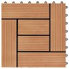 vidaXL 22 ks terasové dlaždice 30 x 30 cm 2 m² WPC barva teak
