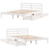 vidaXL Postel bez matrace bílá 140 x 190 cm masivní borovice