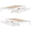 vidaXL Postel bez matrace bílá 100 x 200 cm masivní borovice
