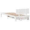 vidaXL Rám postele se zásuvkami bílý 90 x 200 cm masivní borové dřevo