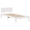 vidaXL Rám postele se zásuvkami bílý 90 x 200 cm masivní borové dřevo