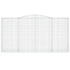 vidaXL Klenuté gabionové koše 8 ks 400x50x200/220cm pozinkované železo
