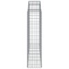 vidaXL Klenuté gabionové koše 4 ks 200x50x160/180cm pozinkované železo