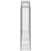 vidaXL Klenuté gabionové koše 4 ks 300x50x200/220cm pozinkované železo