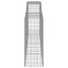 vidaXL Klenuté gabionové koše 6 ks 400x50x120/140cm pozinkované železo