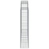 vidaXL Klenuté gabionové koše 6 ks 200x30x140/160cm pozinkované železo