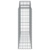 vidaXL Klenuté gabionové koše 4 ks 200x50x120/140cm pozinkované železo