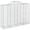 vidaXL Klenuté gabionové koše 18ks 200x50x140/160cm pozinkované železo
