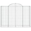 vidaXL Klenuté gabionové koše 18ks 200x50x140/160cm pozinkované železo