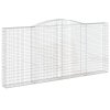 vidaXL Klenuté gabionové koše 10ks 400x30x180/200cm pozinkované železo