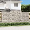 vidaXL Klenuté gabionové koše 10ks 400x30x180/200cm pozinkované železo