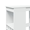 vidaXL Barový stůl s regály bílý 90 x 47,5 x 103,5 cm kompozitní dřevo