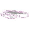 vidaXL Postel bez matrace bílá 135 x 190 cm masivní borovice