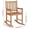 vidaXL Houpací křeslo s taupe poduškou masivní teak