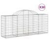 vidaXL Klenuté gabionové koše 30ks 200x50x80/100 cm pozinkované železo