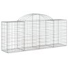 vidaXL Klenuté gabionové koše 30ks 200x50x80/100 cm pozinkované železo