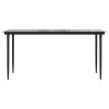 vidaXL Zahradní jídelní stůl černý 160x80x74 cm ocel a tvrzené sklo