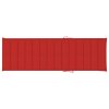 vidaXL Zahradní lehátko s červenou poduškou impregnované borové dřevo