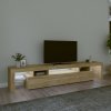 vidaXL TV skříňka s LED osvětlením dub sonoma 215x36,5x40 cm