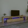 vidaXL TV skříňka s LED osvětlením dub sonoma 215x36,5x40 cm
