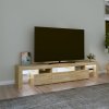 vidaXL TV skříňka s LED osvětlením dub sonoma 200x36,5x40 cm