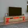 vidaXL TV skříňka s LED osvětlením dub sonoma 200x36,5x40 cm
