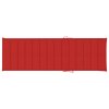 vidaXL Zahradní lehátko s červenou poduškou impregnované borové dřevo